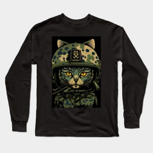 Army Cat Long Sleeve T-Shirt